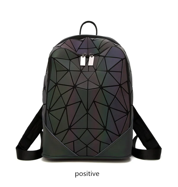 JOOZ Fashion Women backpack PVC geometric luminous backpack 2017 new Travel Bags for School Back Pack holographic backpacks 11