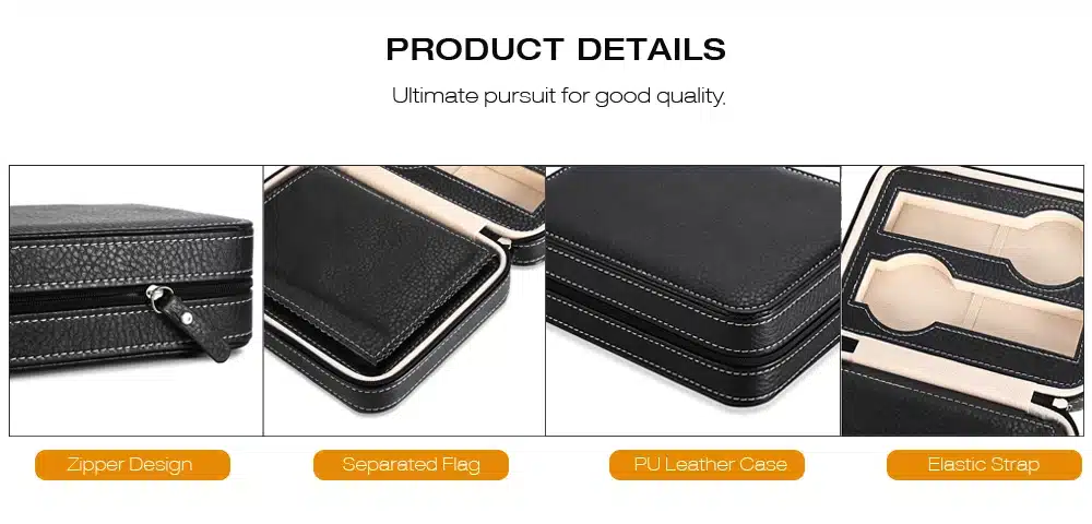 Hot Sale 4 Grids PU Leather Watch Box Jewelry Storage Case Watch Display Box caja reloj Container Jewelry Organizer 14