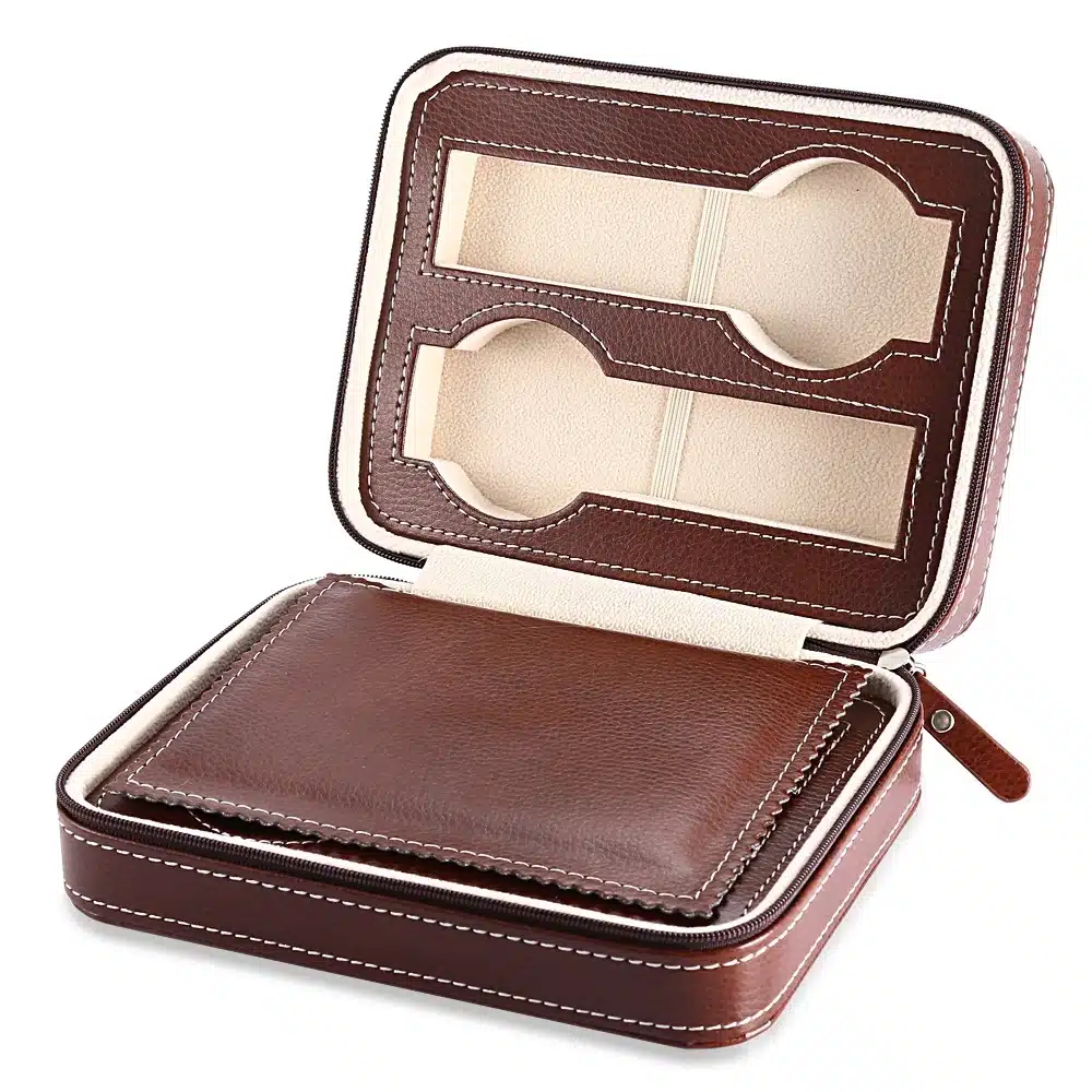 Hot Sale 4 Grids PU Leather Watch Box Jewelry Storage Case Watch Display Box caja reloj Container Jewelry Organizer 20