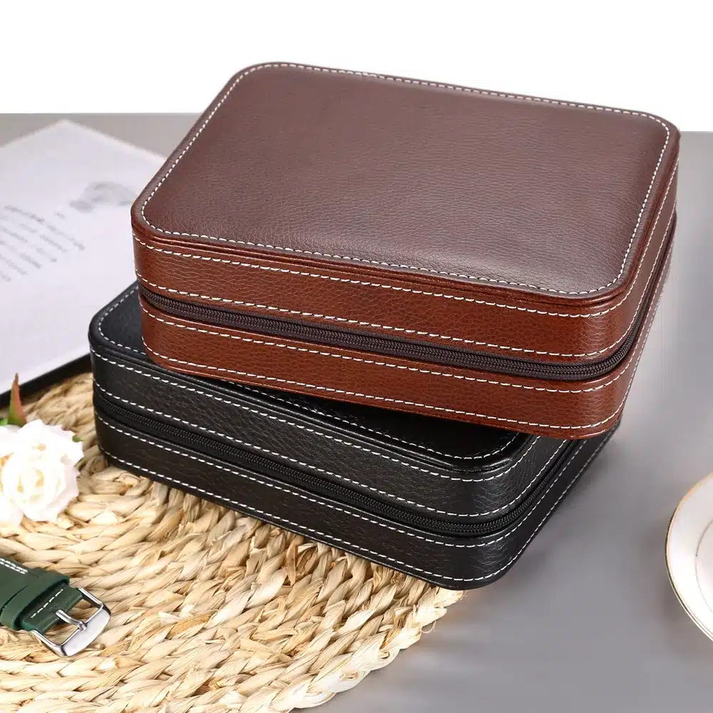 Hot Sale 4 Grids PU Leather Watch Box Jewelry Storage Case Watch Display Box caja reloj Container Jewelry Organizer 26