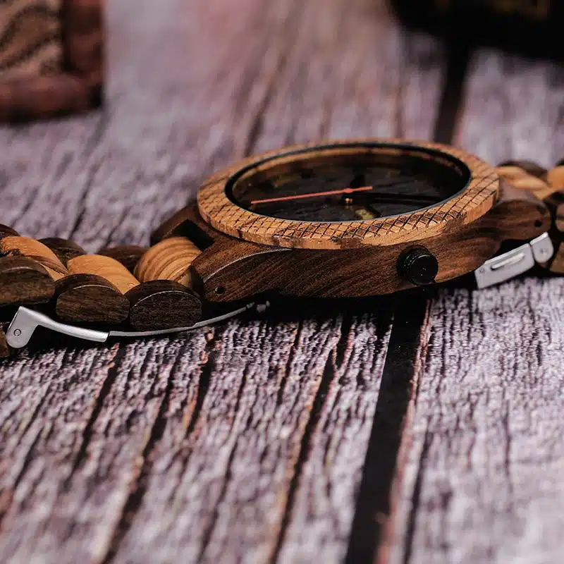 BOBO BIRD Timepieces Men Wooden Watch with Dial Sport New Design Wristwatch Relogio Masculino in Wooden Box Accept Drop Shipping 12