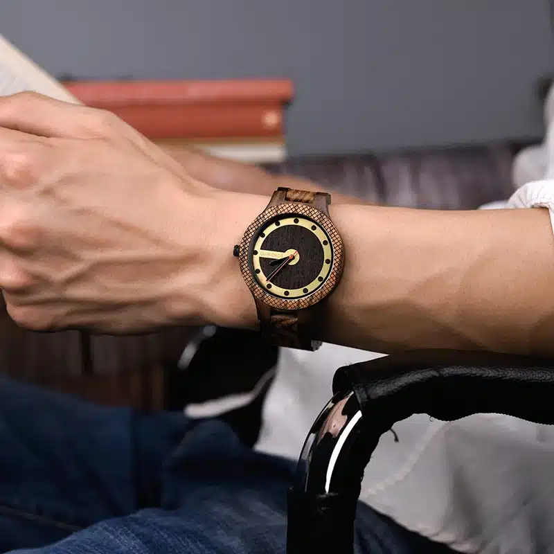 BOBO BIRD Timepieces Men Wooden Watch with Dial Sport New Design Wristwatch Relogio Masculino in Wooden Box Accept Drop Shipping 15