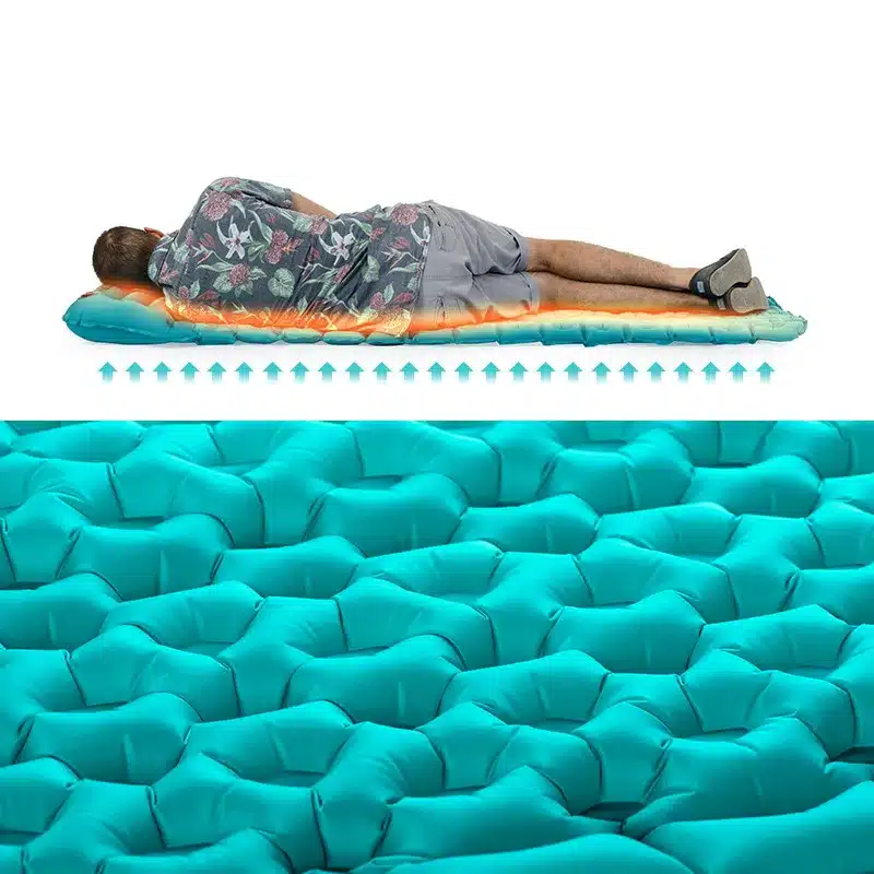 Naturehike Outdoor Inflatable Cushion Sleeping Bag Mat Fast Filling Air Moistureproof Camping Mat With Pillow Sleeping Pad 460g 7