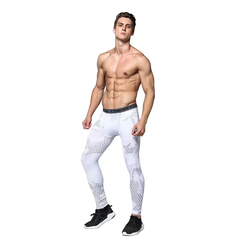 Detector Mens Compression Shirt Pants Set Bodybuilding Tight Long Sleeves Shirts Leggings Sport Suit Workout Fitness Sportswear 7