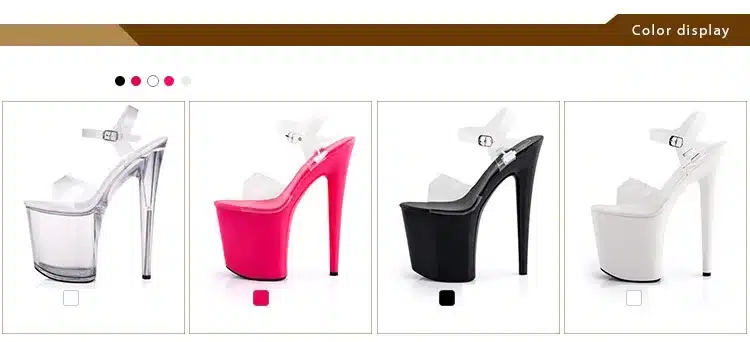 Platform Sandals Summer Style 2018 Catwalk Shows Steel Tube Dancing Shoes Sexy Ultra High Heels 20 cm Transparent Sandals 14