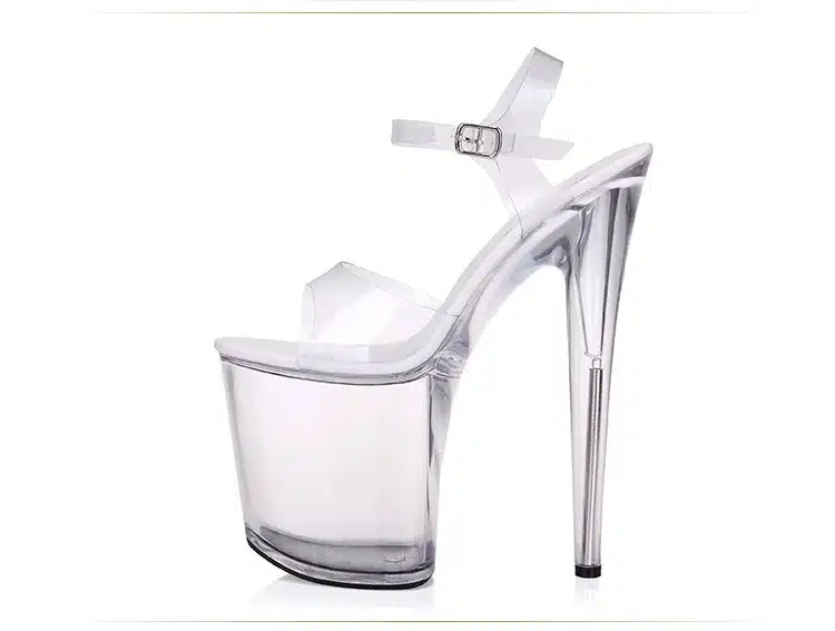 Platform Sandals Summer Style 2018 Catwalk Shows Steel Tube Dancing Shoes Sexy Ultra High Heels 20 cm Transparent Sandals 16