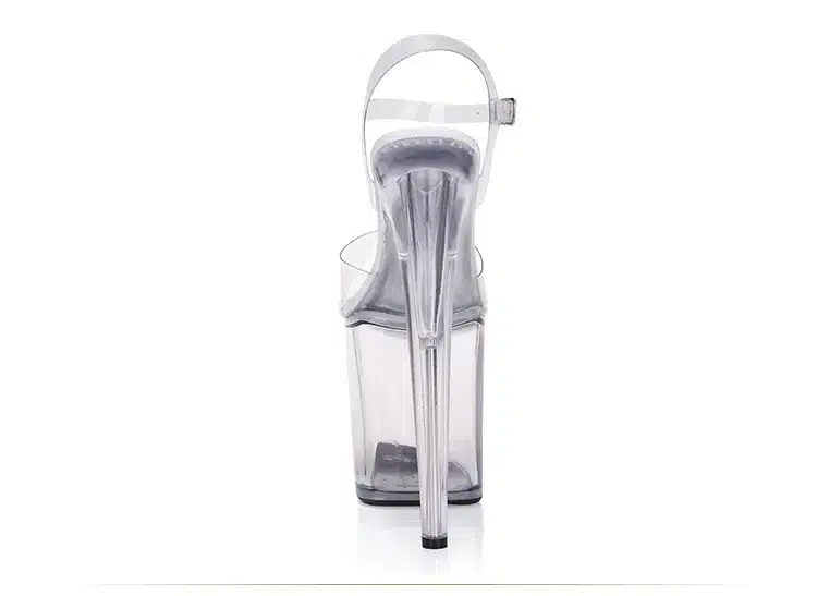 Platform Sandals Summer Style 2018 Catwalk Shows Steel Tube Dancing Shoes Sexy Ultra High Heels 20 cm Transparent Sandals 17