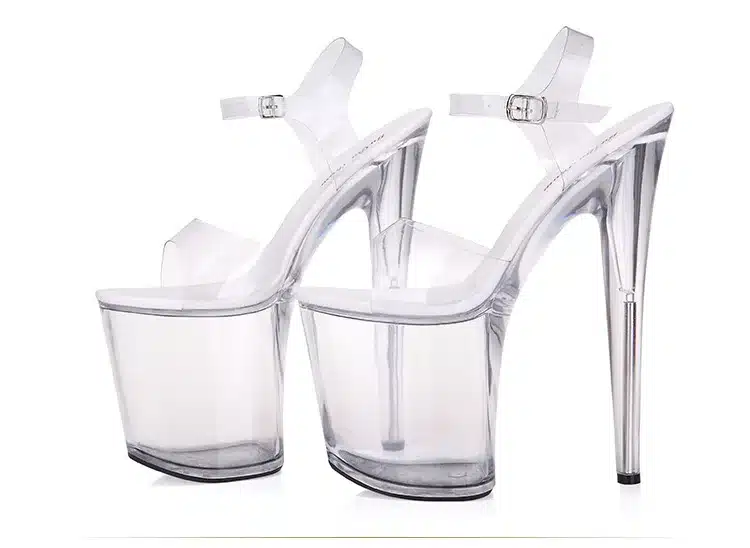 Platform Sandals Summer Style 2018 Catwalk Shows Steel Tube Dancing Shoes Sexy Ultra High Heels 20 cm Transparent Sandals 18