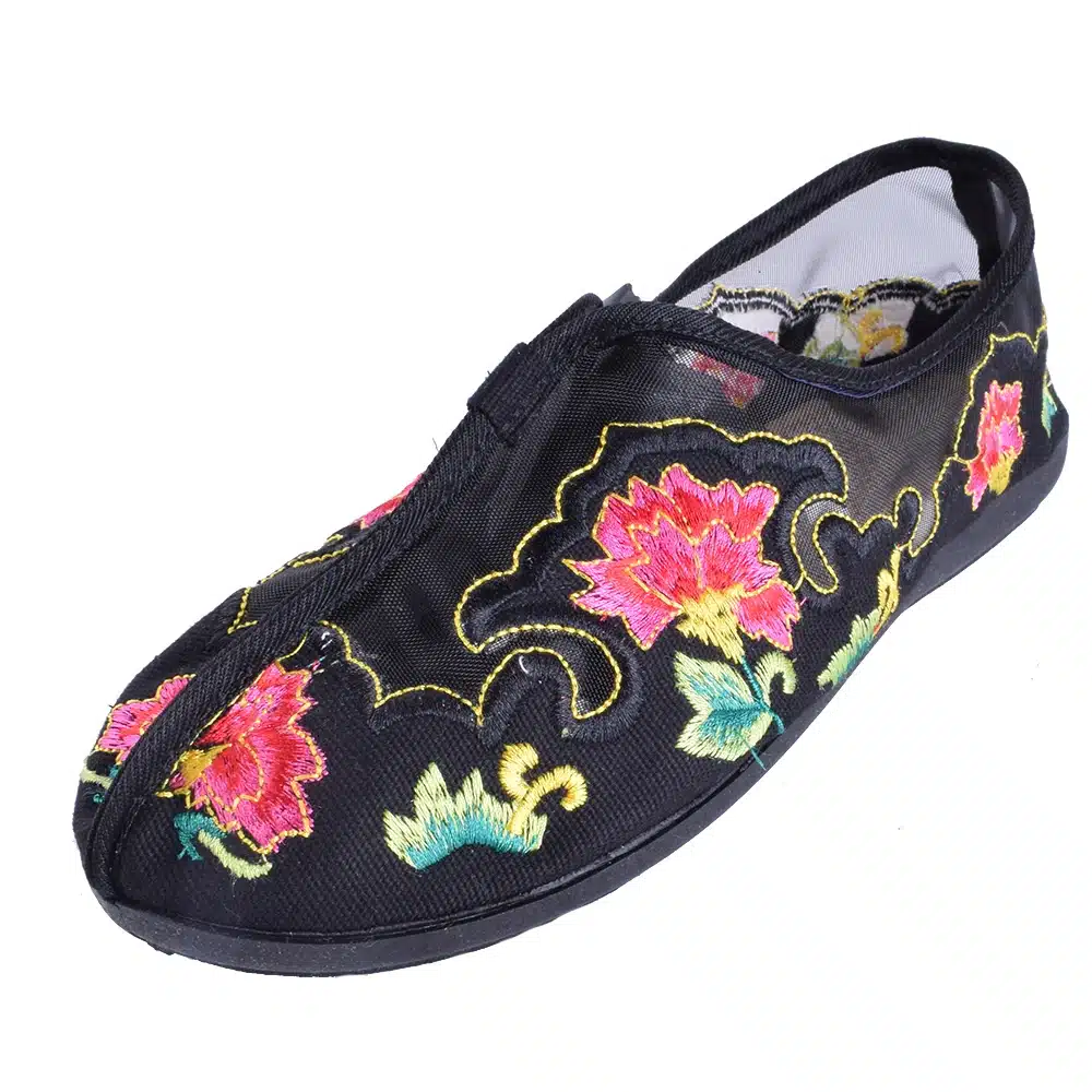 Chinese Women Flats Summer Embroidery Shoes Gauze Floral Casual Soft Canvas Dance Drive Shoes Woman Ballet Zapatos Mujer 18
