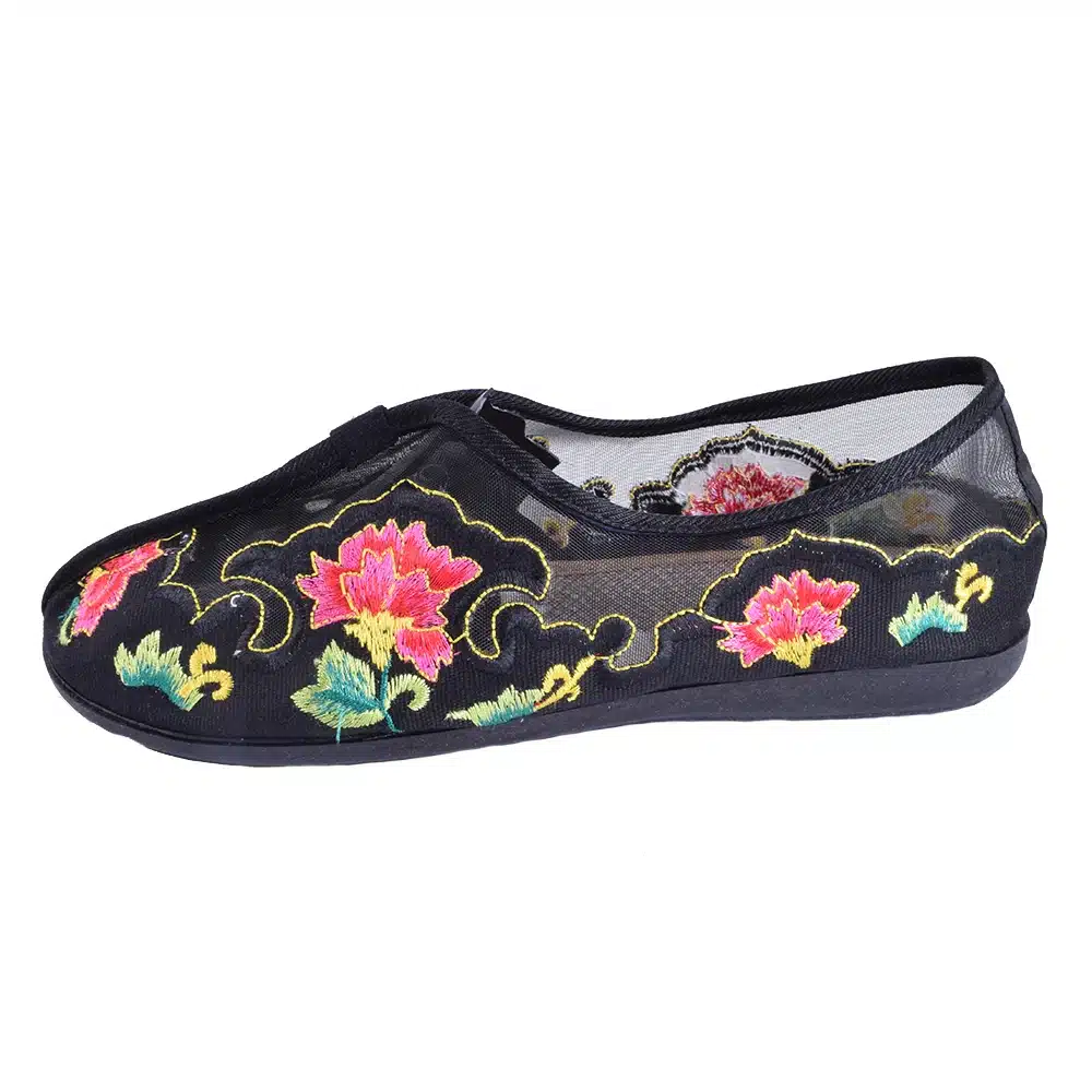 Chinese Women Flats Summer Embroidery Shoes Gauze Floral Casual Soft Canvas Dance Drive Shoes Woman Ballet Zapatos Mujer 20