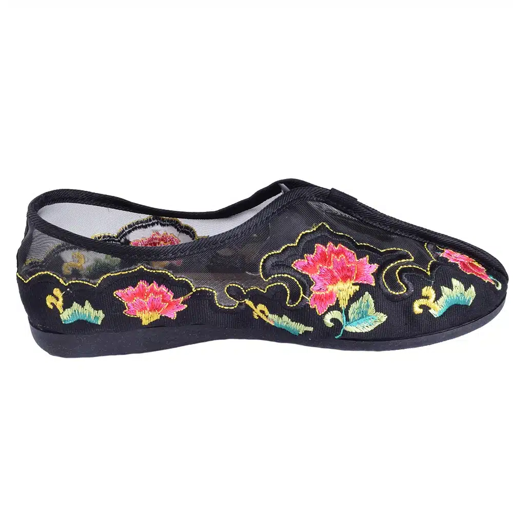 Chinese Women Flats Summer Embroidery Shoes Gauze Floral Casual Soft Canvas Dance Drive Shoes Woman Ballet Zapatos Mujer 21