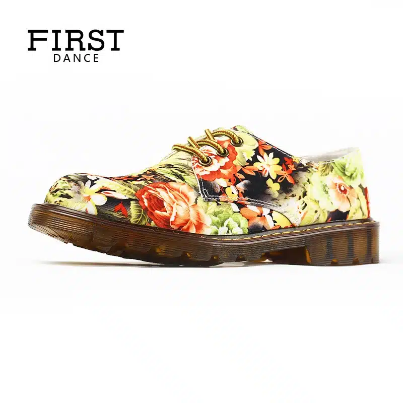FIRST DANCE Women Oxford Nice Chaussures Femme Fashion DR Martin Shoes Flats Customized 3D Flower Prints Female Shoes For Women 8