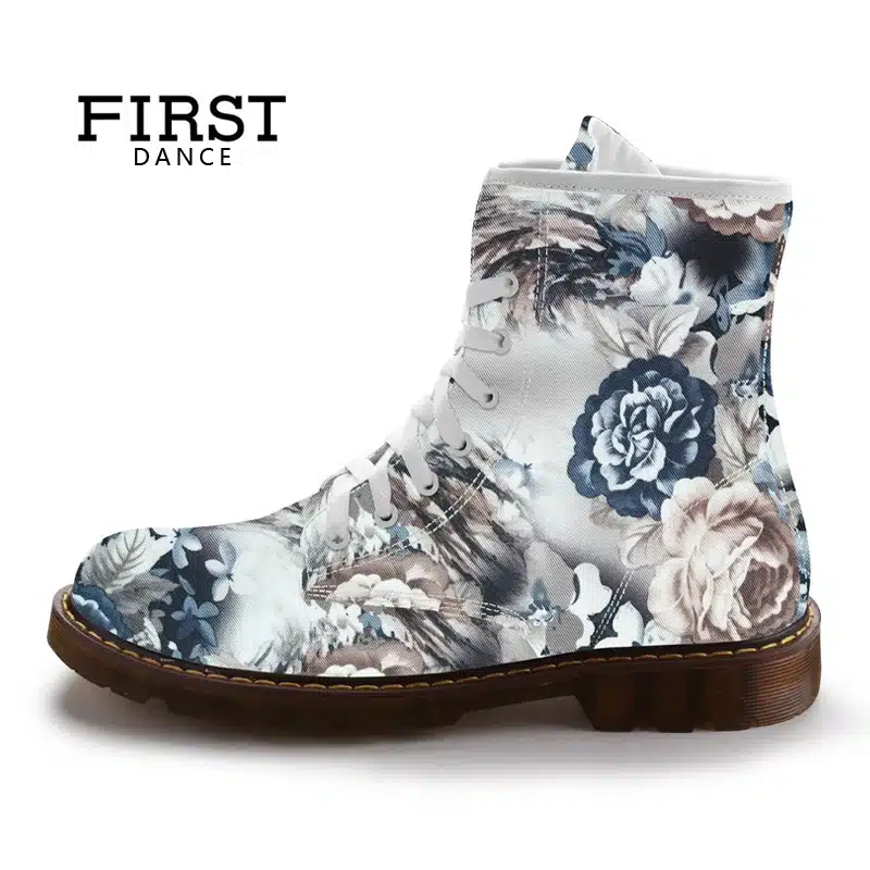 FIRST DANCE Spring Women Martin Shoes Custom Female Dr Martins Footwear Fashion For ladies Mid-calf Boots Women Autumn Oxford 4