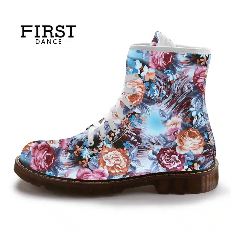 FIRST DANCE Spring Women Martin Shoes Custom Female Dr Martins Footwear Fashion For ladies Mid-calf Boots Women Autumn Oxford 6