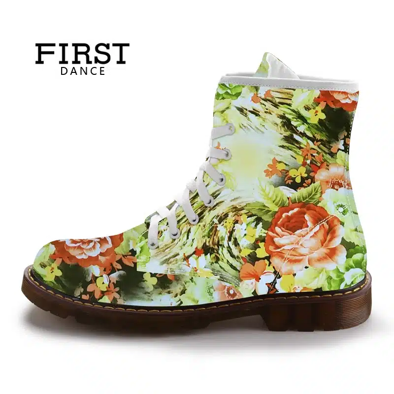 FIRST DANCE Spring Women Martin Shoes Custom Female Dr Martins Footwear Fashion For ladies Mid-calf Boots Women Autumn Oxford 7