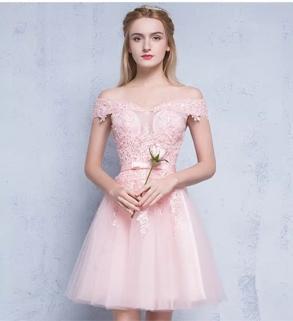 LAMYA Sexy Red Lace Elegant Knee Length Prom Dresses 2018 New Arrived Women Beading A Line Evening Party Dress With Bow 15