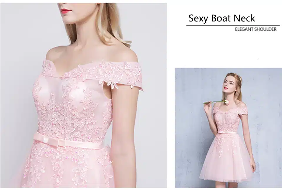 LAMYA Sexy Red Lace Elegant Knee Length Prom Dresses 2018 New Arrived Women Beading A Line Evening Party Dress With Bow 19