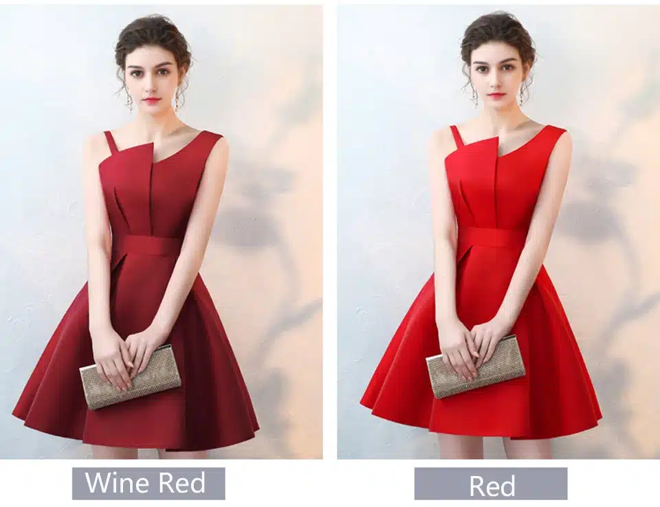 Lamya Special Occasion Gowns 5 Colors Short Satin A Line Prom Dresses 2018 Cheap Elegant Evening Party Dress 1