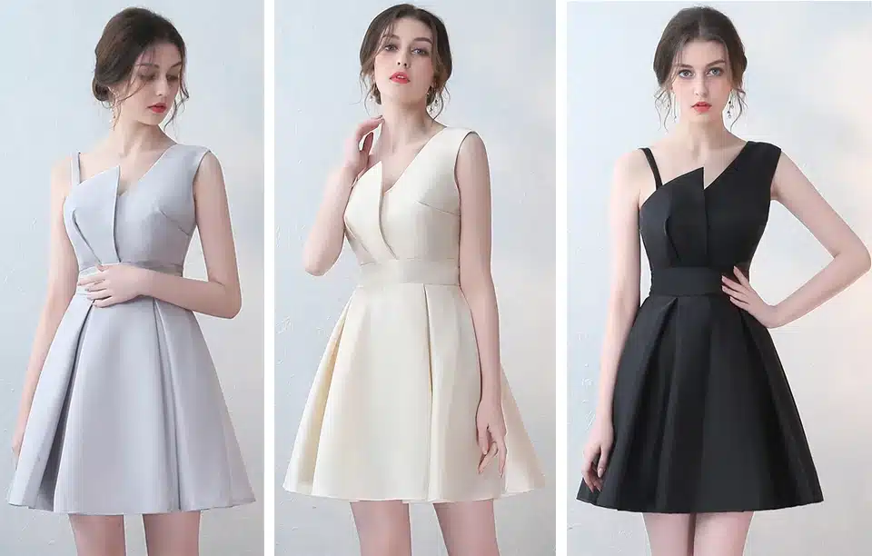 Lamya Special Occasion Gowns 5 Colors Short Satin A Line Prom Dresses 2018 Cheap Elegant Evening Party Dress 2