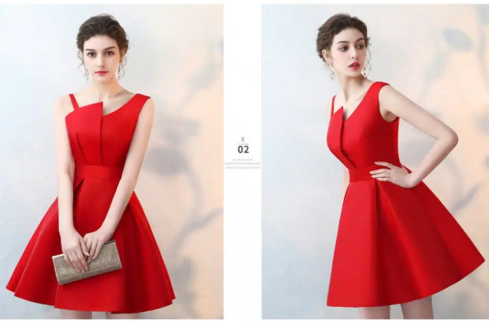 Lamya Special Occasion Gowns 5 Colors Short Satin A Line Prom Dresses 2018 Cheap Elegant Evening Party Dress 14