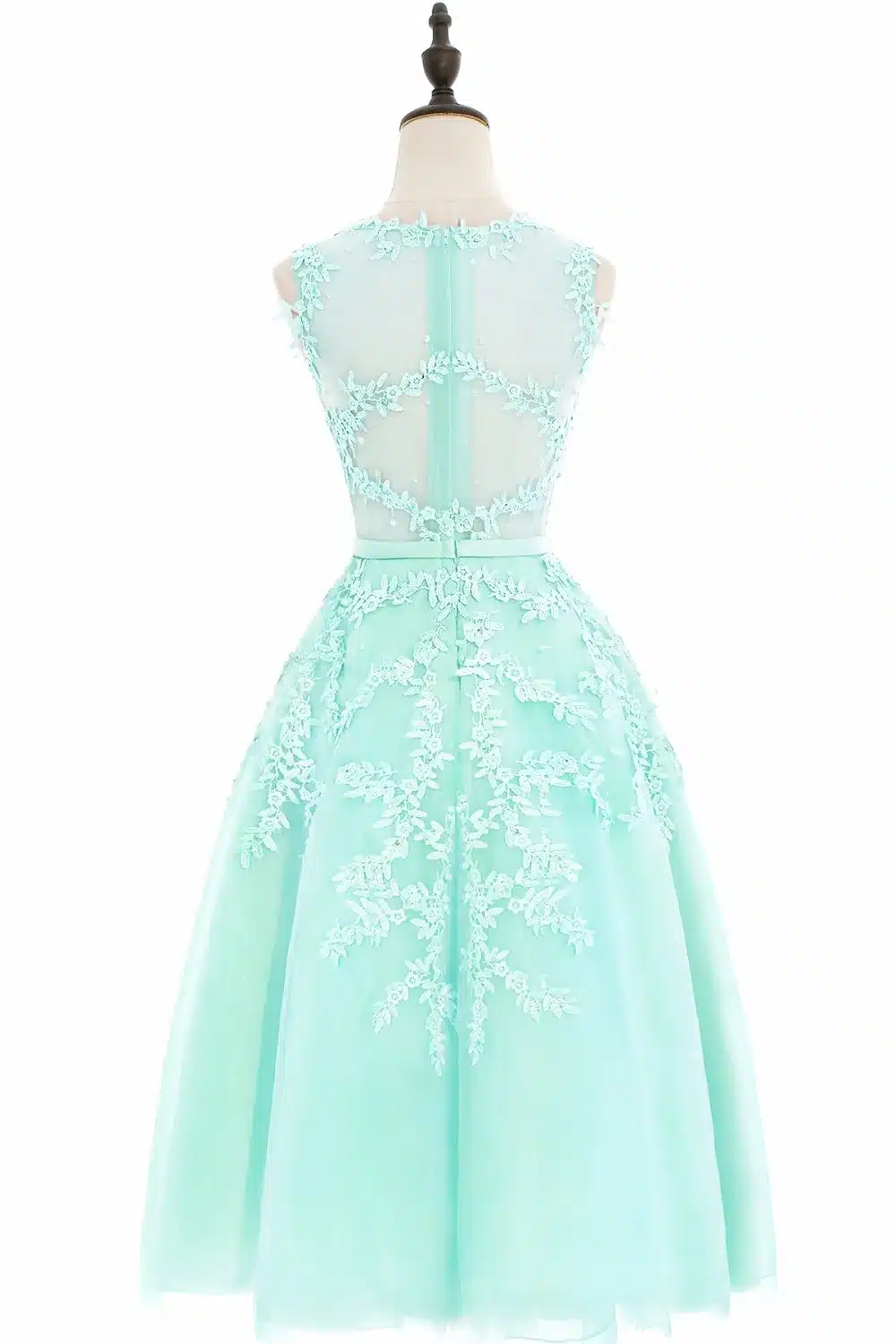 In Stock prom dresses 2018 Sleeveless Short prom dress Lace Applique Beading Gown Party evening dress vestido de festa Curto 16
