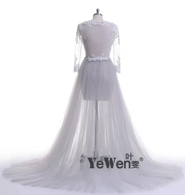 Lace Formal Pregnant Photo dress Long Sleeve See Through Blue Prom Evening Dresses Custom Size Plus Size 2018 Evening Dress 29