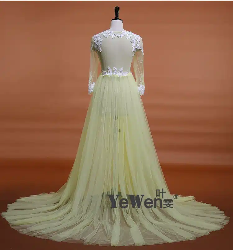 Lace Formal Pregnant Photo dress Long Sleeve See Through Blue Prom Evening Dresses Custom Size Plus Size 2018 Evening Dress 34