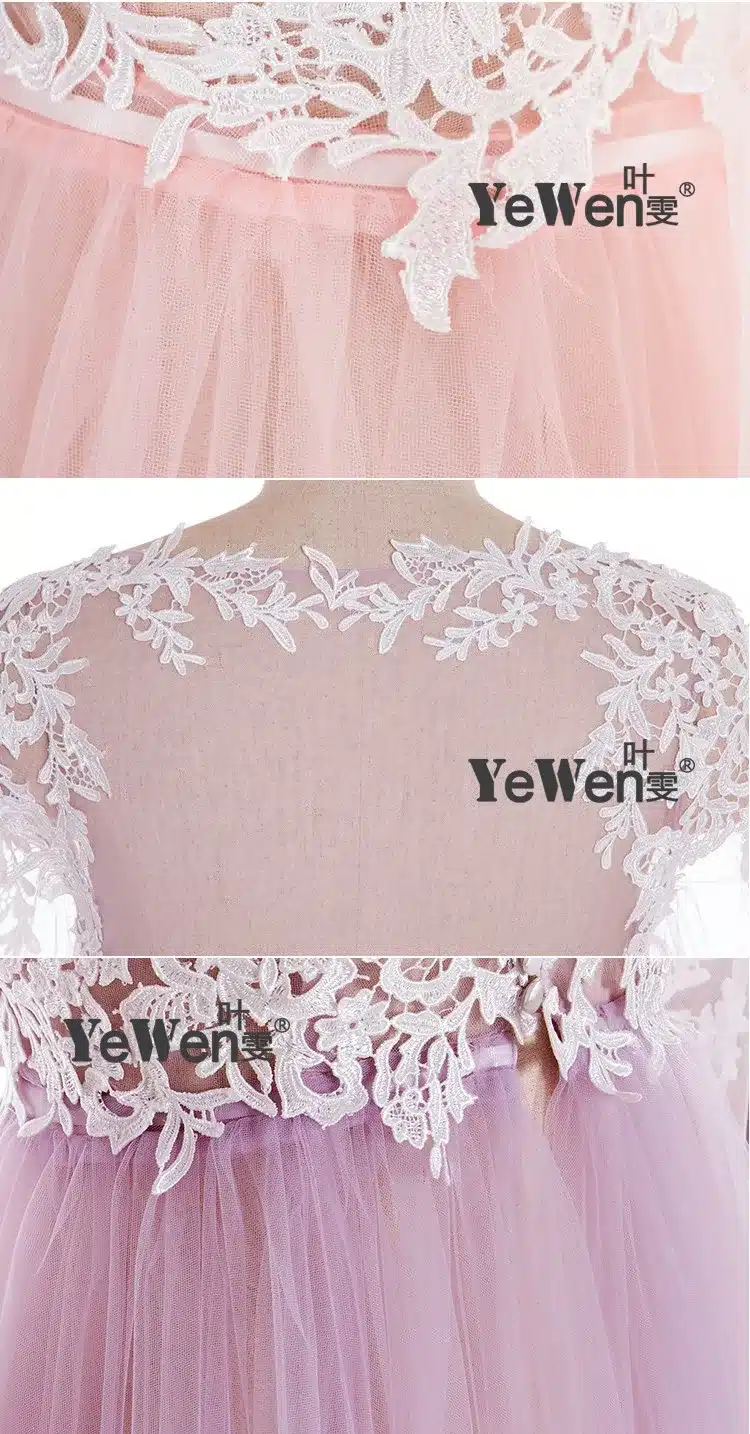 Lace Formal Pregnant Photo dress Long Sleeve See Through Blue Prom Evening Dresses Custom Size Plus Size 2018 Evening Dress 37