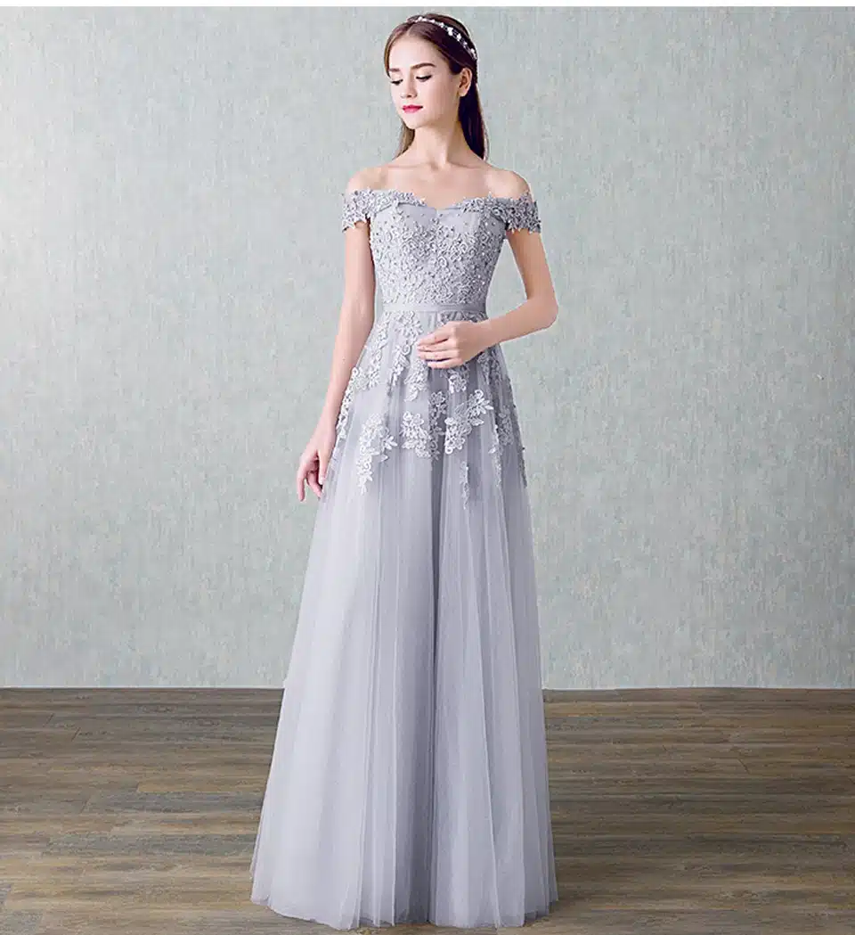 Lamya 2018 New Women Prom Long Evening Dresses Elegant Lace Boat Neck Banquet Formal Party Gowns vestido de festa longo 15