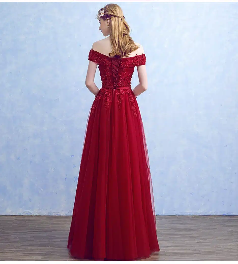 Lamya 2018 New Women Prom Long Evening Dresses Elegant Lace Boat Neck Banquet Formal Party Gowns vestido de festa longo 19