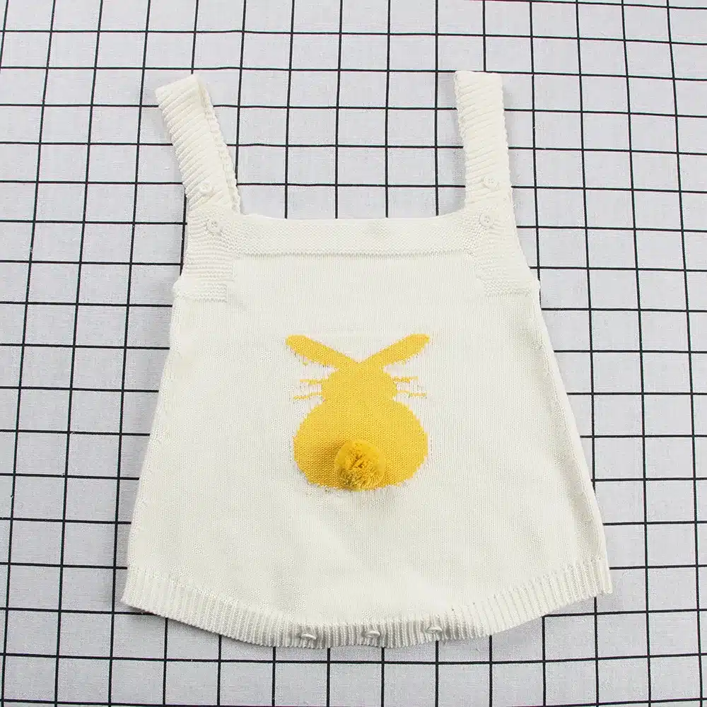 MILANCEL 2018 Spring Baby Rabbit Rompers Infant Sweet Knitted Overalls Bunny Baby Jumpsuit Toddler Baby Girls Boys Clothing 9