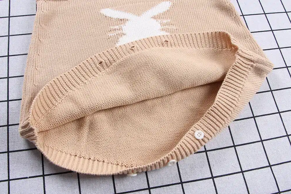 MILANCEL 2018 Spring Baby Rabbit Rompers Infant Sweet Knitted Overalls Bunny Baby Jumpsuit Toddler Baby Girls Boys Clothing 14
