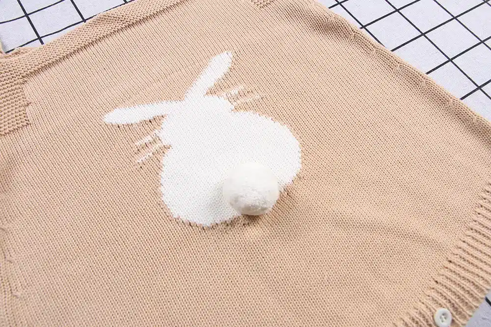 MILANCEL 2018 Spring Baby Rabbit Rompers Infant Sweet Knitted Overalls Bunny Baby Jumpsuit Toddler Baby Girls Boys Clothing 16