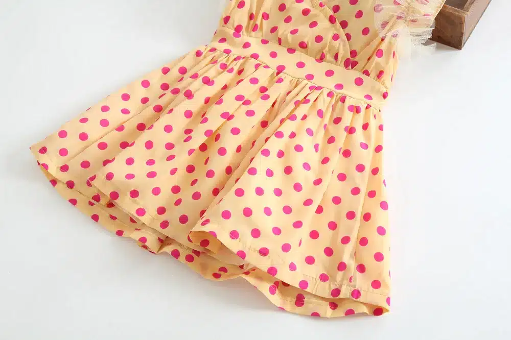 Anlencool 2018 High quality children dress dot chiffon new Kids Korean models baby dress baby girl clothing free shipping 2