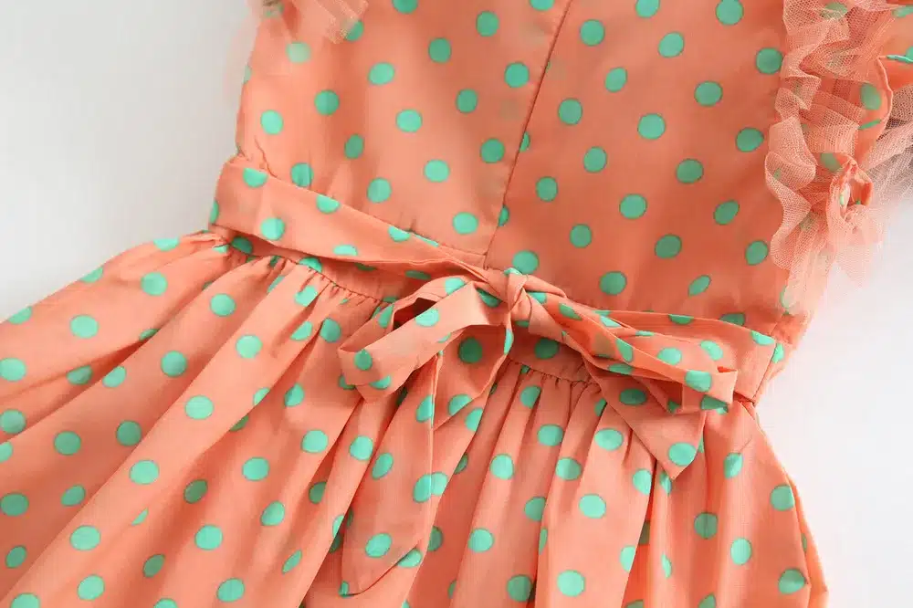 Anlencool 2018 High quality children dress dot chiffon new Kids Korean models baby dress baby girl clothing free shipping 10