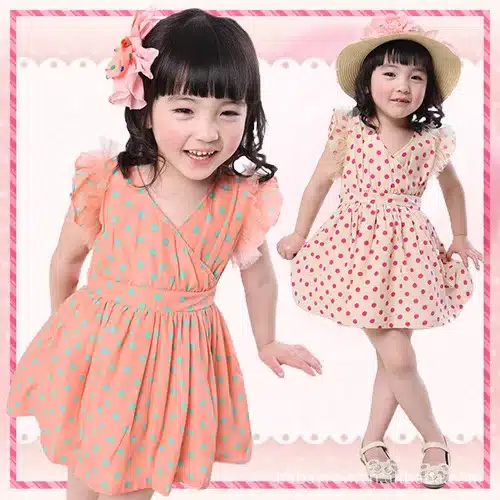 Anlencool 2018 High quality children dress dot chiffon new Kids Korean models baby dress baby girl clothing free shipping 13