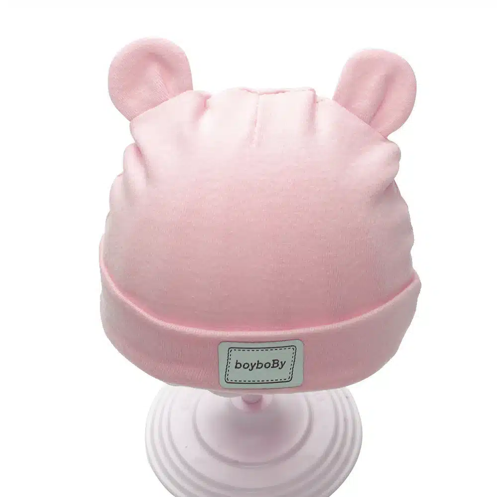 Solid Cotton Newborn Baby Tire Caps With Ear Girls Boys Sun Hats With Bow 2018 Spring Summer Baby Girls Clothing Accessories 14