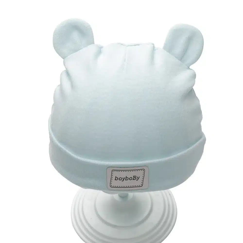 Solid Cotton Newborn Baby Tire Caps With Ear Girls Boys Sun Hats With Bow 2018 Spring Summer Baby Girls Clothing Accessories 16