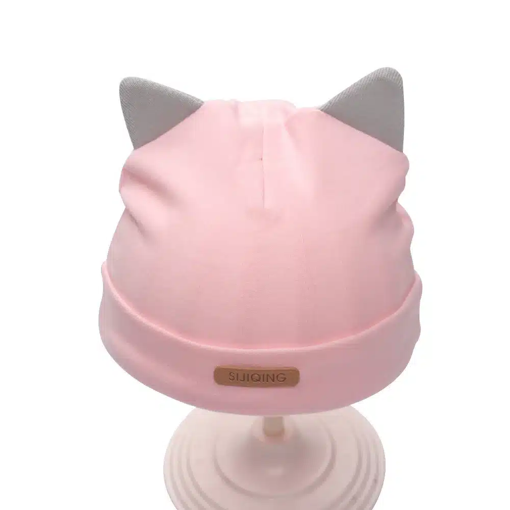 Solid Cotton Newborn Baby Tire Caps With Ear Girls Boys Sun Hats With Bow 2018 Spring Summer Baby Girls Clothing Accessories 21