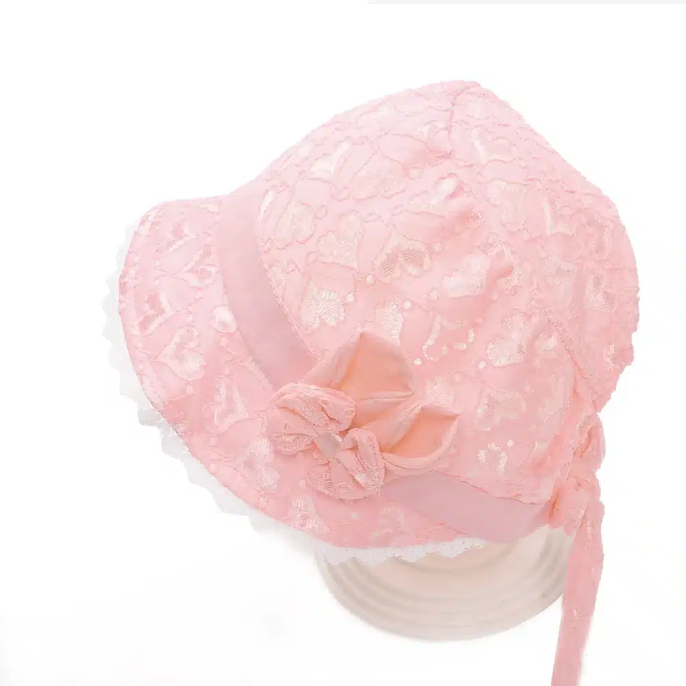 New Baby Girls Hat Solid Lace Baby Tire Cap Summer Princess Hat With Bow Birthday Gift Hollow Girl Beanies 2018 Baby Accessories 15