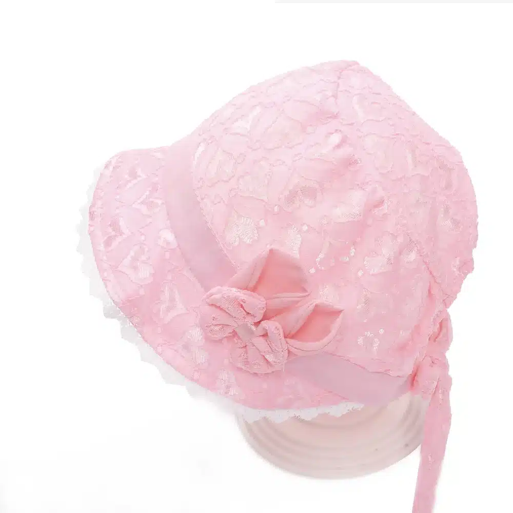 New Baby Girls Hat Solid Lace Baby Tire Cap Summer Princess Hat With Bow Birthday Gift Hollow Girl Beanies 2018 Baby Accessories 17