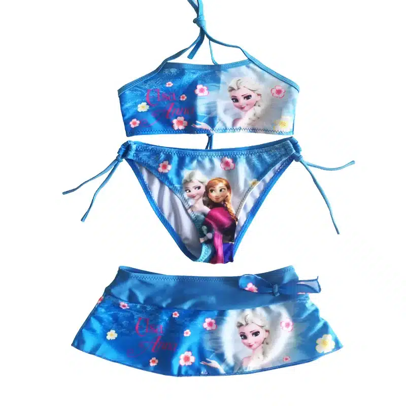 2018 New Summer Baby Girls Elsa Anna Clothes Suit Girls Clothing Sets Girls swimwear Girls bikini set 9