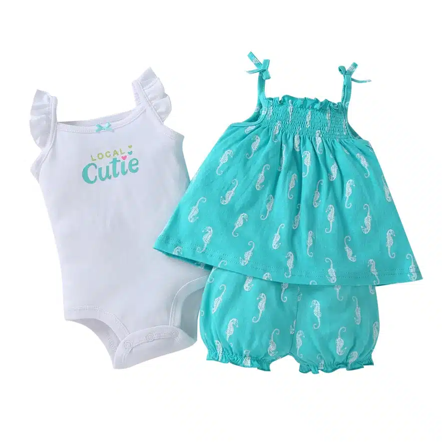 2018 free ship Baby girl clothes set kids bebes clothing summer set floral red Wave point baby romper style Sets bodysuit 20