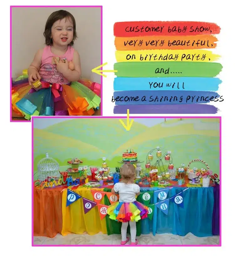 2018 Newest Baby Girl Skirt Kids Rainbow Tutu Skirts Hot Selling Pettiskirt Tutu Custome Party Wedding Dance Skirt 33