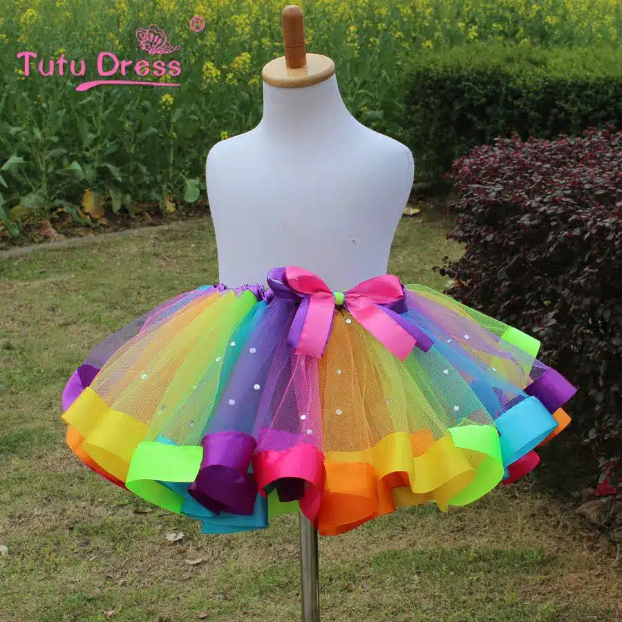 2018 Newest Baby Girl Skirt Kids Rainbow Tutu Skirts Hot Selling Pettiskirt Tutu Custome Party Wedding Dance Skirt 41