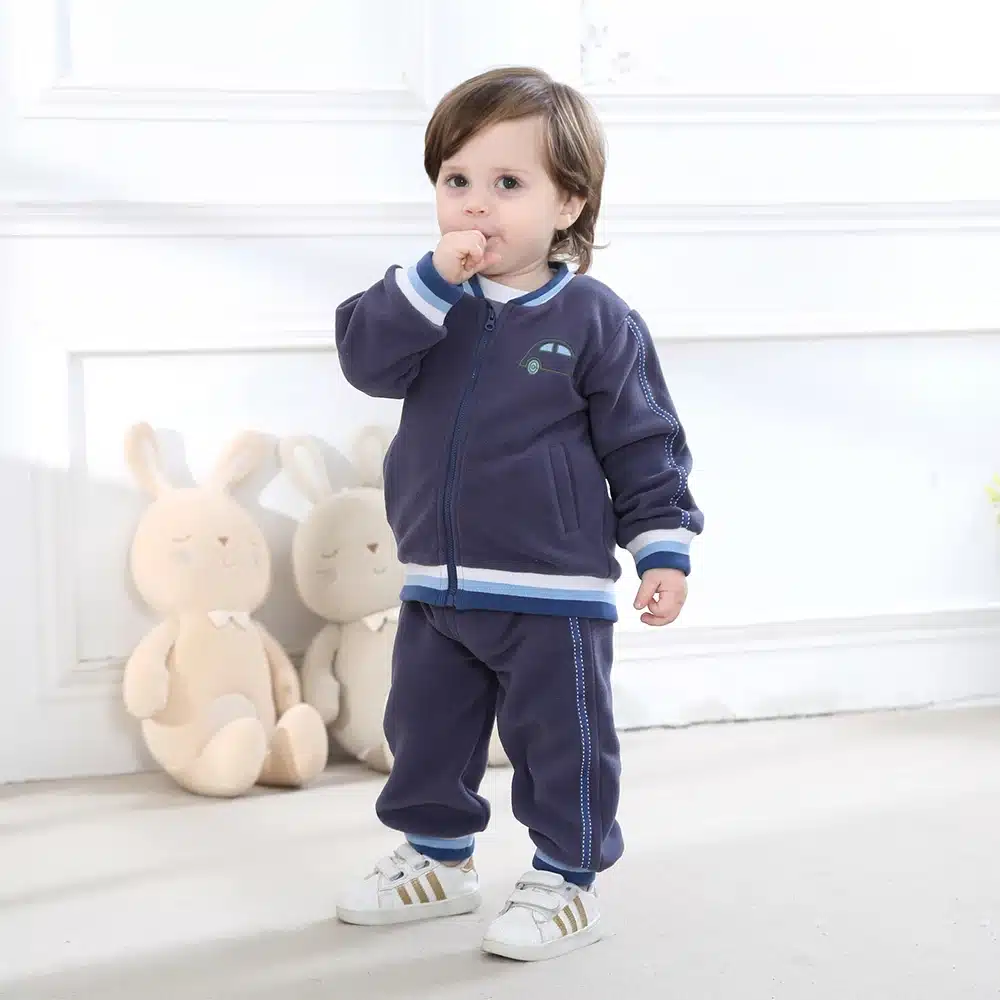 2018 Baby Boy Girl Clothes Set Fleece Set Outerwear Toddler Boy Girl Clothing Outfit Autumn Winter 17