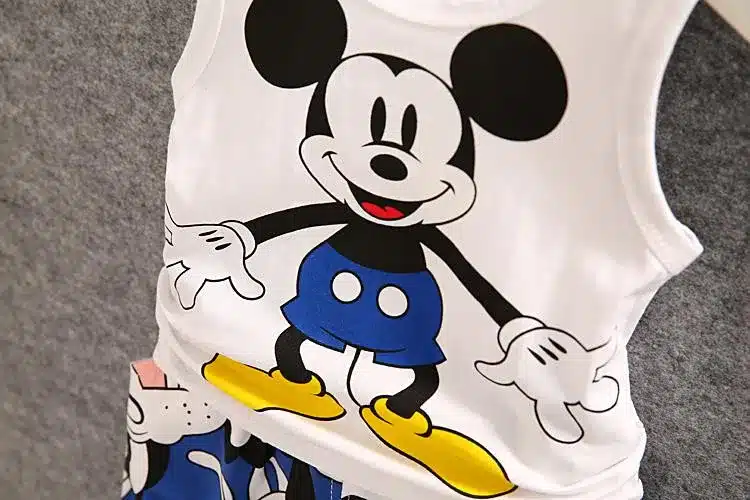 2018 new baby boys girls Clothes set Kid Minnie Vest +short pant summer style baby suits Children Clothing cartoon mickey sets 31
