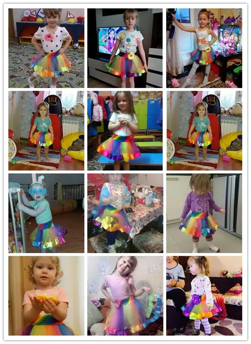 2018 New Design Summer Style Girl Skirt Baby Rainbow Skirt Cheap Kids Tutu Skirt 29