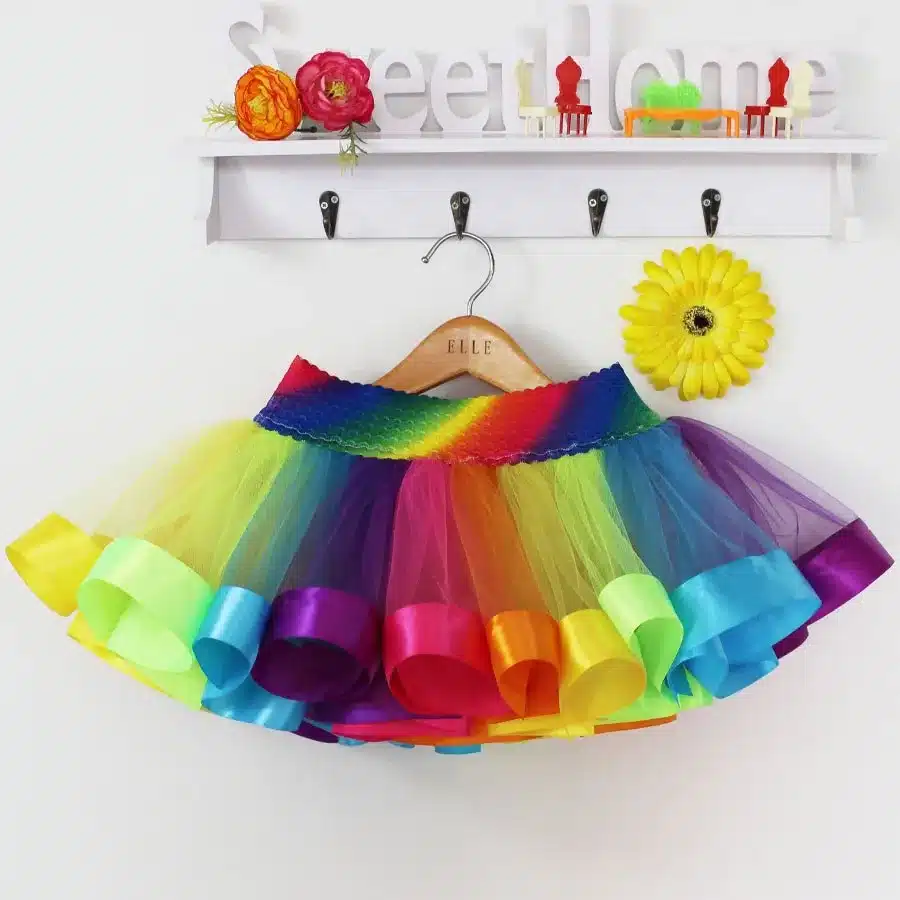 2018 New Design Summer Style Girl Skirt Baby Rainbow Skirt Cheap Kids Tutu Skirt 37