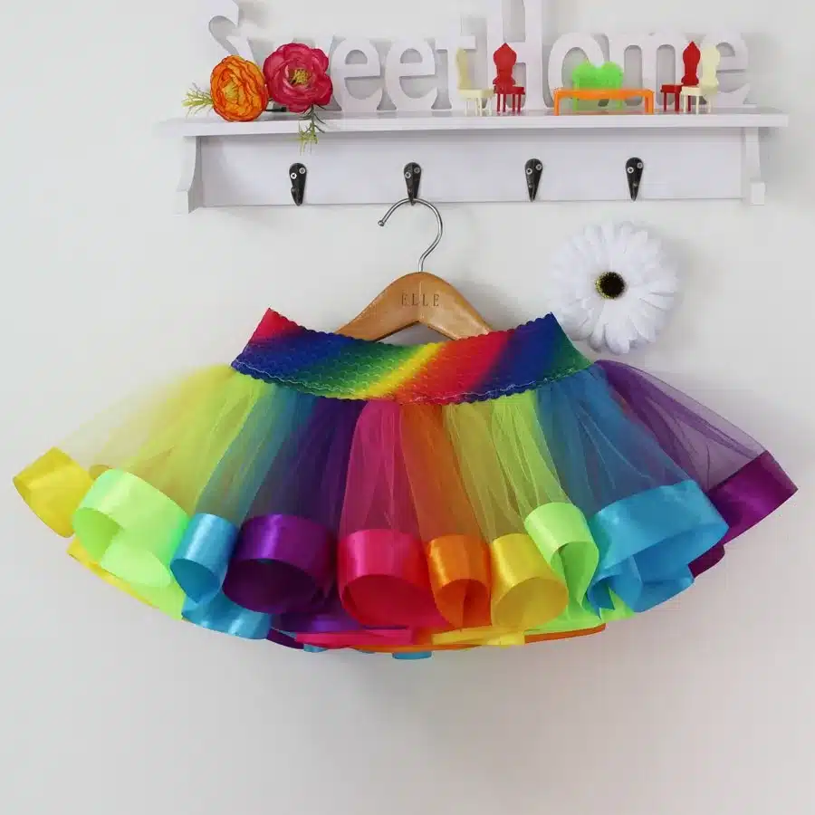2018 New Design Summer Style Girl Skirt Baby Rainbow Skirt Cheap Kids Tutu Skirt 38